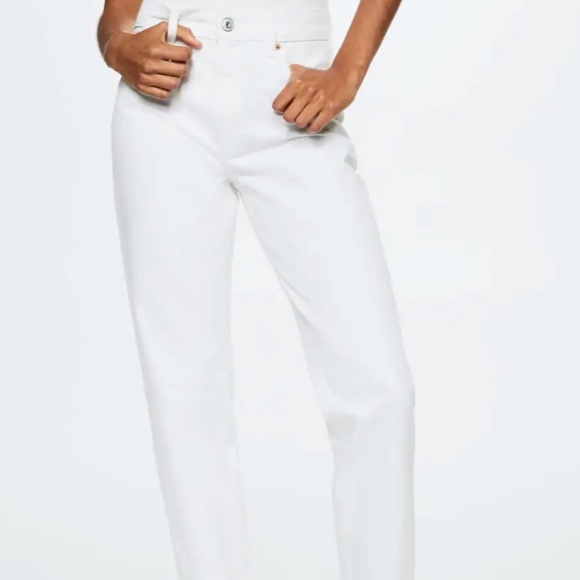 Mango Denim - NWT Mango White Mom high-waist jeans